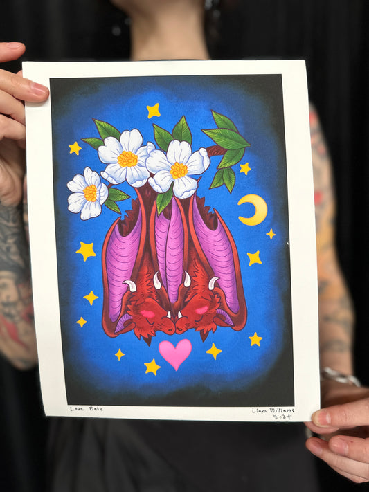 "Love Bats" Print by Liam Williams