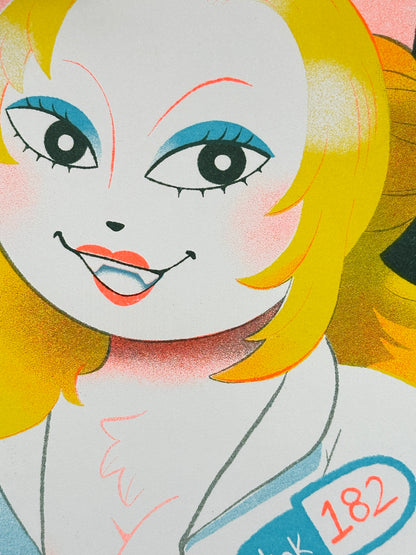 "NOW THAT'S WHAT I CALL MEOW-SIC, VOL. 1" Risograph Print Set by Frankee Graves