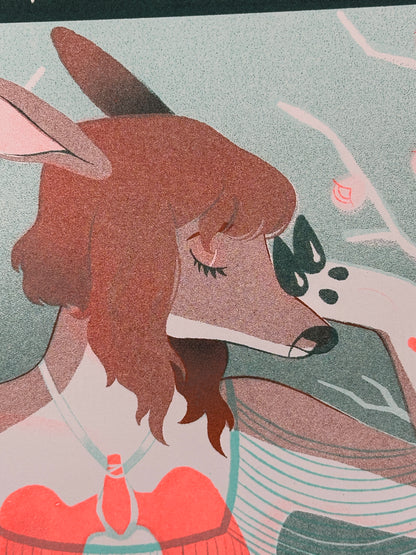"NOW THAT'S WHAT I CALL MEOW-SIC, VOL. 1" Risograph Print Set by Frankee Graves