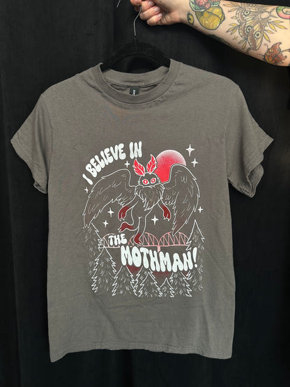"I Believe in Mothman" Screenprinted Tshirts by Liam Williams