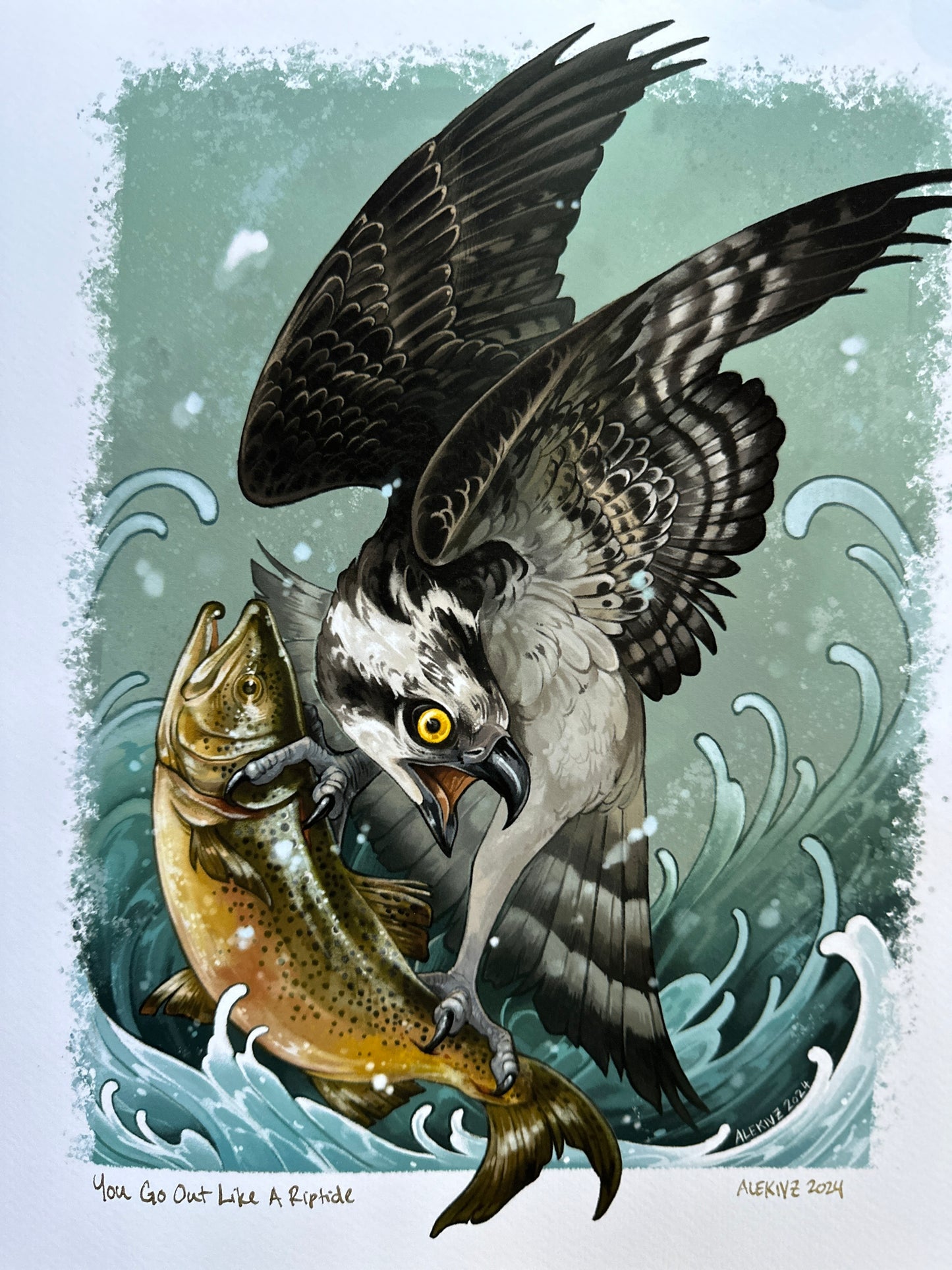 "You Go Out Like a Riptide" Print by Kingsley Van Zandt