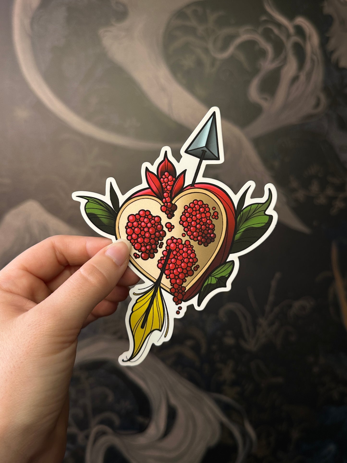 Heart Pom Sticker by Sara Stigmata