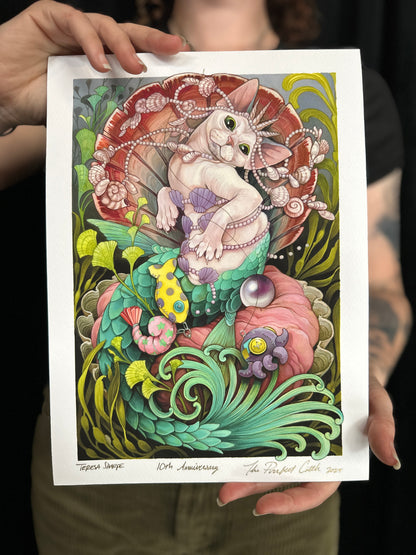 "The Purrfect Catch" 2025 Edition Print by Teresa Sharpe