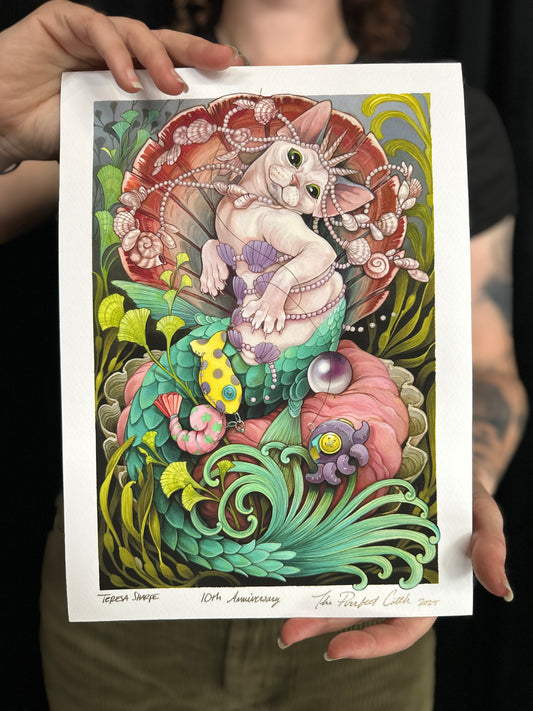 "The Purrfect Catch" 2025 Edition Print by Teresa Sharpe