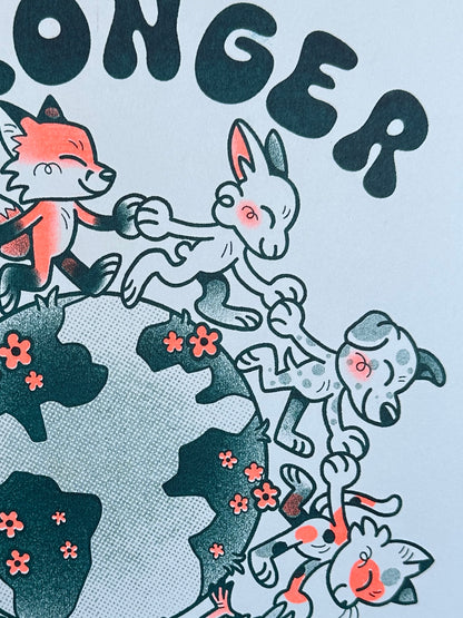 "Stronger Together" Charity Risograph Print by Liam Williams
