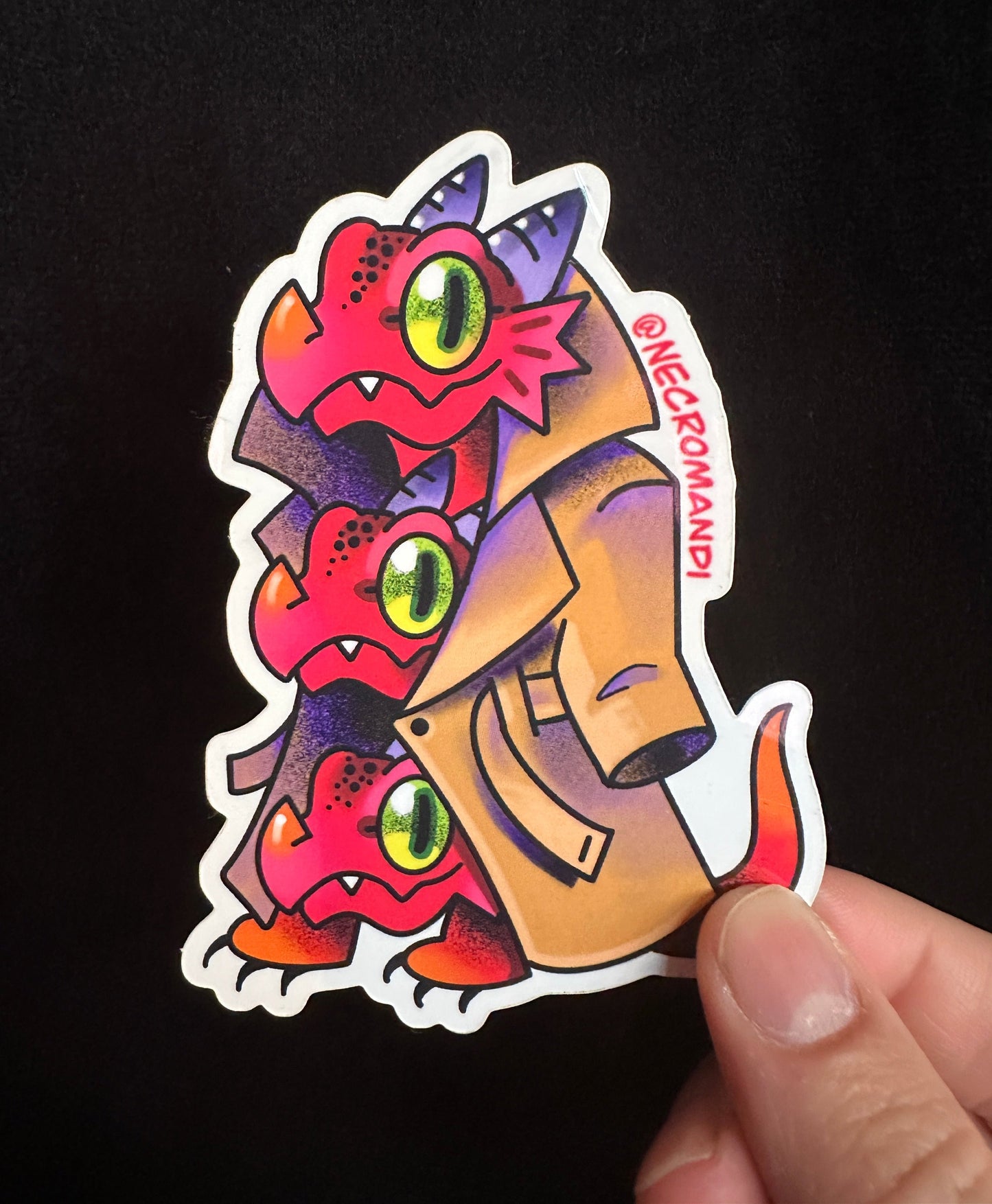 "Kobolds in a Coat" Sticker by Mandi Johnson