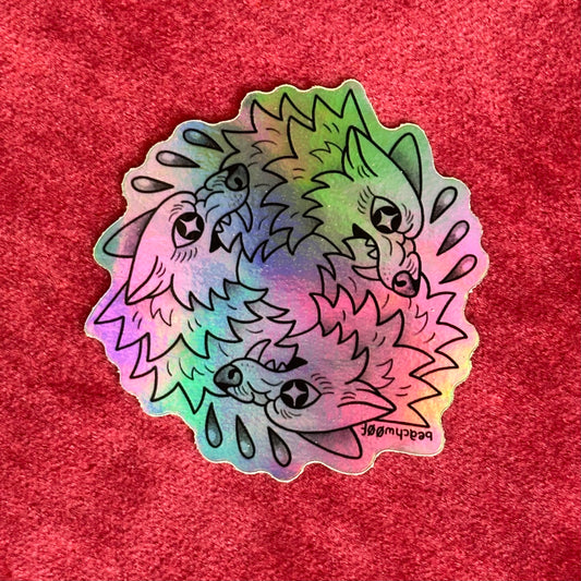 "Wolf Ouroboros" Sticker by Liam Williams