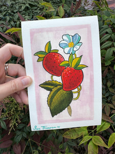 "Strawbabies" Print by Sara Stigmata
