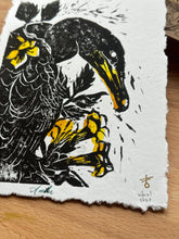 Load image into Gallery viewer, Cormorant Linocut Prints by Faith Broache ( - v i t r i o l - )