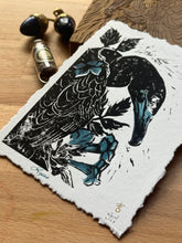 Load image into Gallery viewer, Cormorant Linocut Prints by Faith Broache ( - v i t r i o l - )