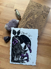 Load image into Gallery viewer, Cormorant Linocut Prints by Faith Broache ( - v i t r i o l - )