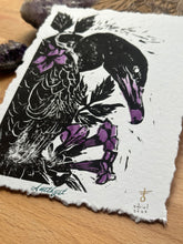 Load image into Gallery viewer, Cormorant Linocut Prints by Faith Broache ( - v i t r i o l - )