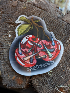 "Spiky Cherries" Sticker Set by Lindsay Hall