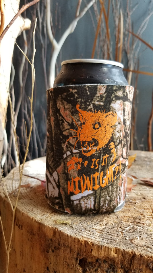 "Is It MIDNIGHT??!!!?" Can Koozie by Faith Anne Butler (- v i t r i o l -)